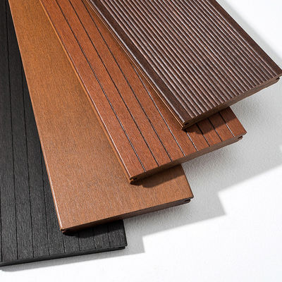 Colores personalizados Vertical Prensado Carbonizado de hilo tejido Decking de bambú para exteriores