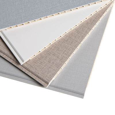 Material de decoración de oficinas Eco-amigable Bambú de fibra de madera PVC revestimiento de pared compuesto