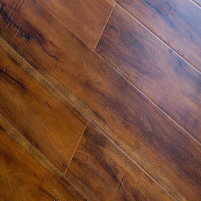 7mm 8mm 12mm Profundidad Cristal HDF Laminado suelo Durable y cristalino hecho