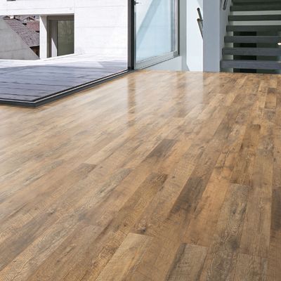 Piso laminado de madera impermeable de 12 mm con bloqueo de clic
