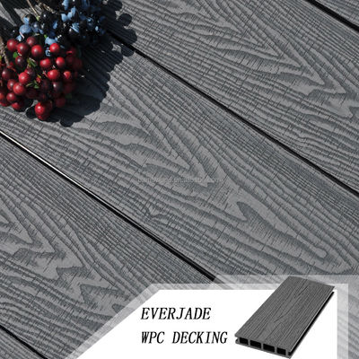 Diseño de ranuras de larga duración Wpc madera de grano de superficie lisa para zonas de alto tráfico