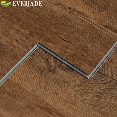 Plancha de suelo de vinilo de 4 mm SPC con textura de madera a prueba de fuego y capacidad de diseño gráfico