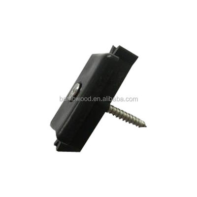 Accesorios para suelos Clip de cubierta compuesto de material plástico oculto con tornillos de acero inoxidable