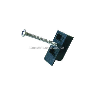 Accesorios para suelos Clip de cubierta compuesto de material plástico oculto con tornillos de acero inoxidable
