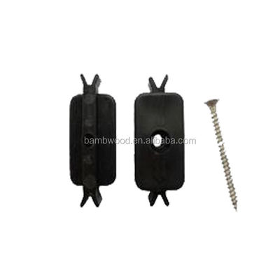 Accesorios para suelos Clip de cubierta compuesto de material plástico oculto con tornillos de acero inoxidable