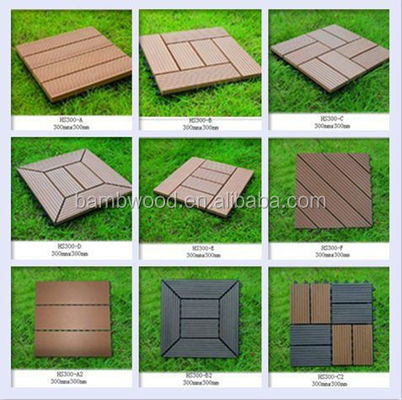 Crea un hermoso área al aire libre con azulejos de WPC y azulejos de cubierta duraderos de 300x300x22/25 mm