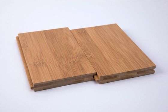 Piso de madera maciza de bambú de 12 mm de espesor con color natural y diseño TG