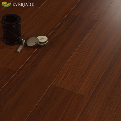 Pavimento de madera de ingeniería de múltiples capas de roble mariposa conjunta de espresso suelo de madera de satén