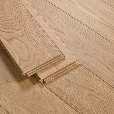 Estructura de 3 capas de 10 mm Piso de madera de hierro de roble blanco alemán cepillado