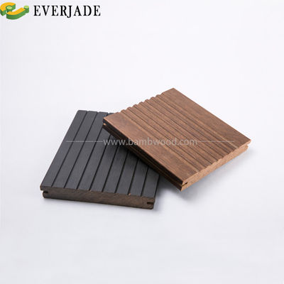 Panel de suelo de bambú carbonizado de granos verticales blancos quemados para soluciones de cocina