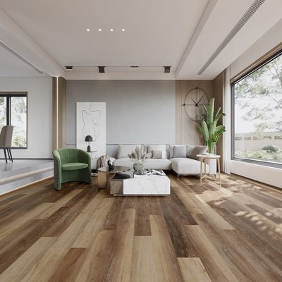 Moderno diseño SPC piso 1.8m 6.5mm resistente al fuego Vinilic Marmol Brillo Finish Piedra Look Drop And Lock Madera Shandong UK Almacén