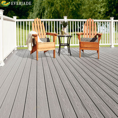 Piso de madera de teca en relieve en 3D WPC Decking para paneles de jardín al aire libre en el puerto de Shanghai