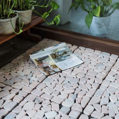 Pavimento de jardín de madera y plástico compuesto, azulejos de piedra de jade, azulejos de piedra natural
