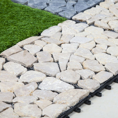 Pavimento de jardín de madera y plástico compuesto, azulejos de piedra de jade, azulejos de piedra natural
