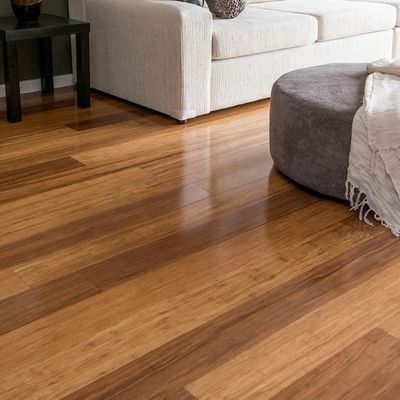 Suelos de bambú de tablero liso en color natural para un acabado alto brillo
