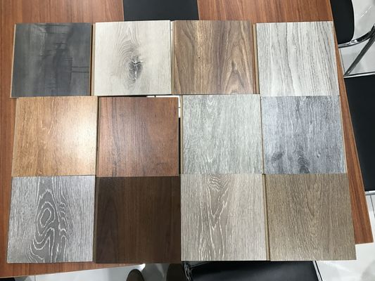 8 mm efecto de grano de madera impermeable Laminado de tablón de suelo con U-groove patrón de bisel