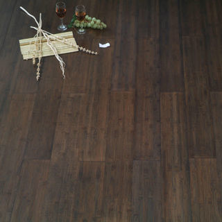 T G Parquet de suelo de bambú tejido de hebras en color natural con certificado ISO14001