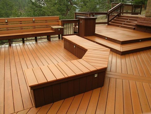 Suelos compuestos de madera y plástico para tableros de cubierta resistentes a los rayos UV y a la impermeabilización en gris plateado