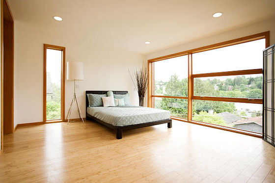Parquet chino carbonizado horizontal suelo de bambú con 100% de materiales de bambú