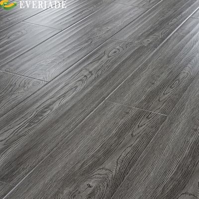 Suelos laminados de ranura en V ecológicos con estilo de borde de ranura en V en madera gris negra