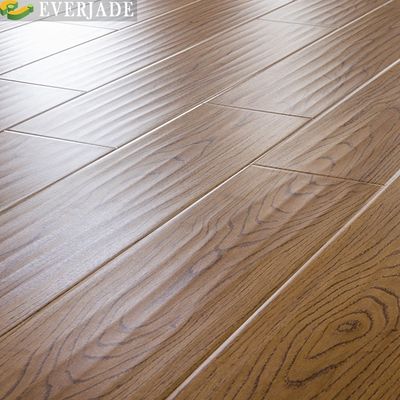 Suelos laminados de ranura en V ecológicos con estilo de borde de ranura en V en madera gris negra