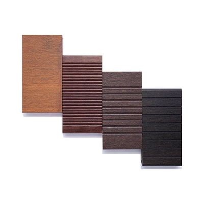 Colores personalizados Vertical Prensado Carbonizado de hilo tejido Decking de bambú para exteriores