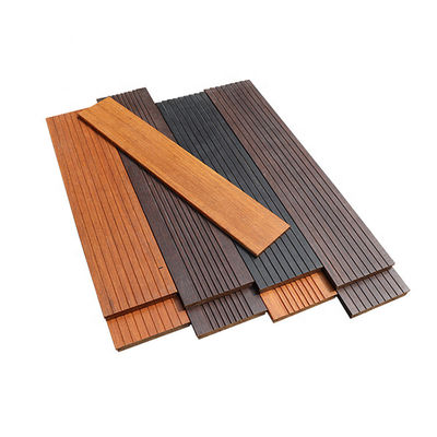 Colores personalizados Vertical Prensado Carbonizado de hilo tejido Decking de bambú para exteriores