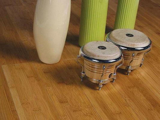 12 mm de hilo natural tejido clic bloqueo de bambú suelo para niños y hogares amigables con mascotas