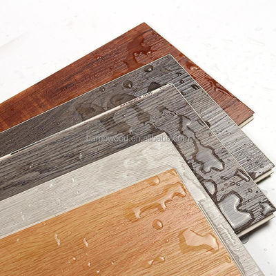 Unilin Click System 4mm 6.5mm Herringbone PVC Vinyl Tiles LVT Suelos de color madera