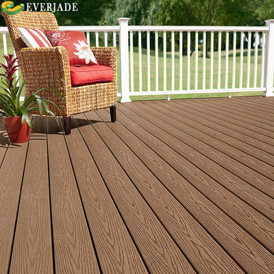 Cuadrado Edge Eden Pro Exterior Usado de madera de Pwc de Tailandia impermeable con ranuras Wpc Decking