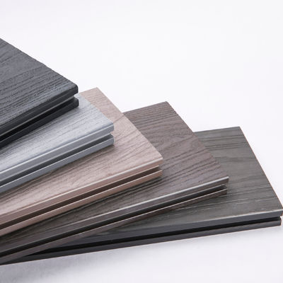 Cuadrado Edge Eden Pro Exterior Usado de madera de Pwc de Tailandia impermeable con ranuras Wpc Decking
