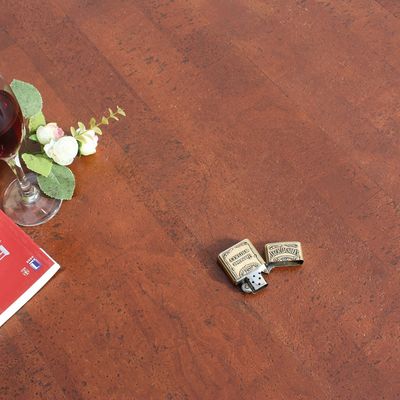 Adhesivo Clic de madera natural de chapa de suelo de papel de corcho de tablero de alfombra de superficie elástica cómoda
