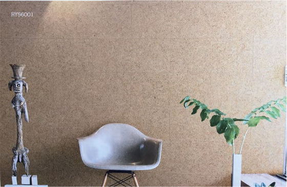 Adhesivo Clic de madera natural de chapa de suelo de papel de corcho de tablero de alfombra de superficie elástica cómoda