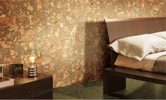 Adhesivo Clic de madera natural de chapa de suelo de papel de corcho de tablero de alfombra de superficie elástica cómoda