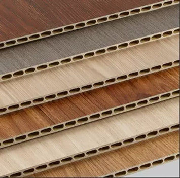 Material de decoración de oficinas Eco-amigable Bambú de fibra de madera PVC revestimiento de pared compuesto