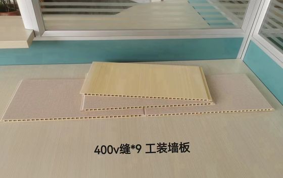 Material de decoración de oficinas Eco-amigable Bambú de fibra de madera PVC revestimiento de pared compuesto