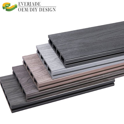 Tejido compuesto de plástico de madera para exteriores impermeable con lija y relieve 3D liso