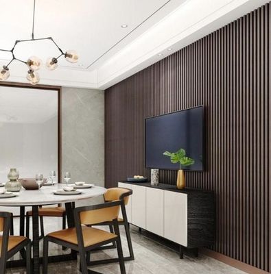Tableros 3D de madera plástico compuesto WPC PVC panel de pared para decoración de paredes interiores del hogar