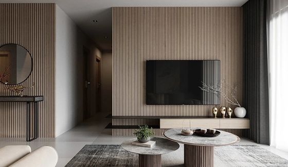 Tableros 3D de madera plástico compuesto WPC PVC panel de pared para decoración de paredes interiores del hogar