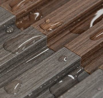 Decoración de interiores paneles de pared con flauta Diseño de grano de madera y grano de madera texturizado
