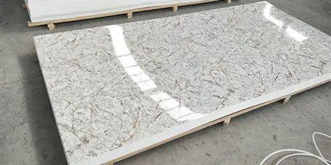 Hoja de mármol multicolor para pisos, paredes de ducha y encimeras de escritorio de fácil limpieza