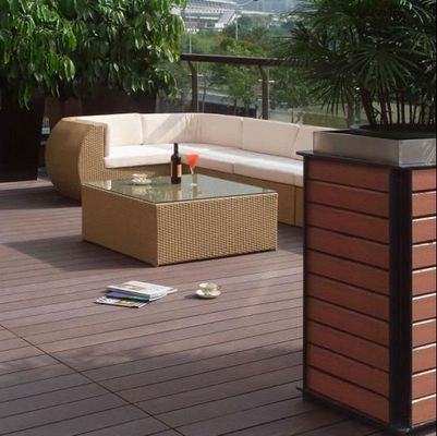 Plancha de cubierta de WPC resistente al fuego y impermeable con kits de esquina