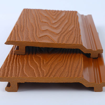 Material de decoración de paredes exteriores Panel WPC con textura de grano de madera y superficie de lija