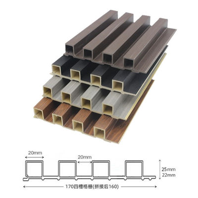 Paneles de carilla de madera de colores 3D onda geométrica revestimiento de pared de PVC para el fondo de televisión