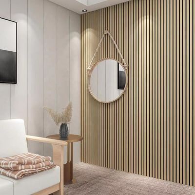 Tecnología de roble y nuez Veneer de madera de madera PET Panel de pared absorbente de ruido de madera panel acústico de pizarra