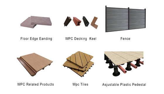 Techo exterior impermeable Patio Techo de madera de plástico compuesto suelo exterior