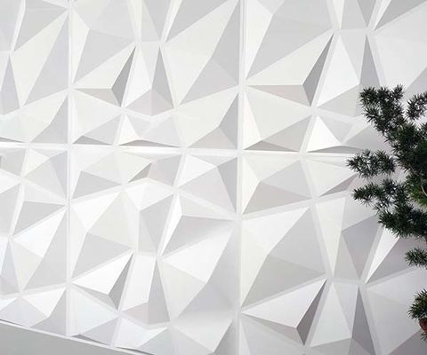 Alturas de relieve 3D 22 mm Peel y pegamento de PVC de alto brillo Panel de arte de pared para el fondo del sofá