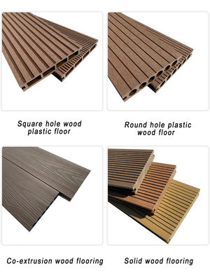 Tabla de cubierta de WPC exterior de bloqueo personalizado por encima de 18 mm espesor con superficie de grano de madera