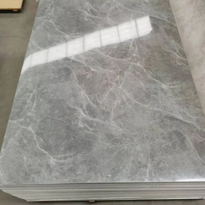 Panel de pared de PVC de alta brillantez impermeable, de piedra artificial y carilla de mármol UV para el hogar